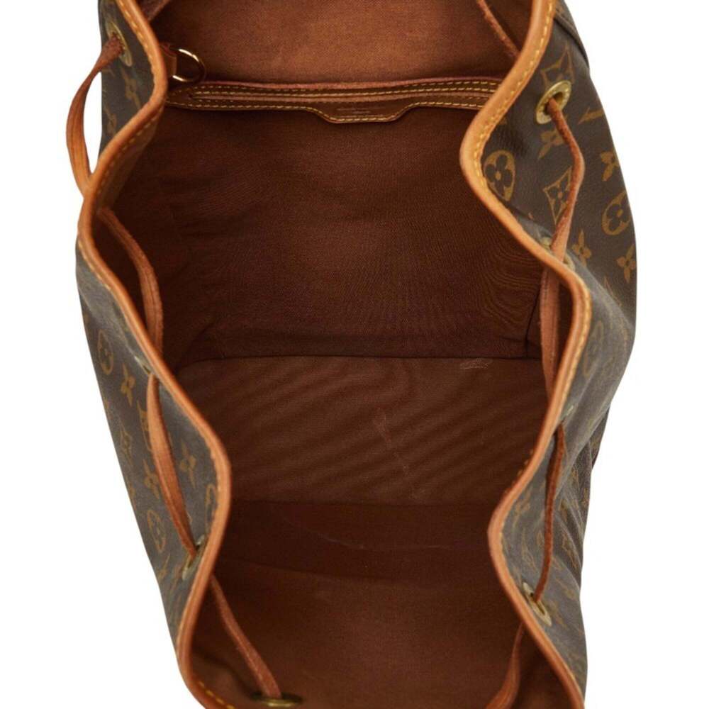 LOUIS VUITTON Brown Monogram Leather Backpack - Picture 9 of 11